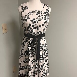 Talbots Monochrome Floral Midi Dress